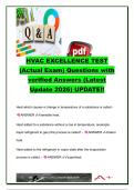 HVAC Excellence Certification Exam &vert; 100&plus; Practice Questions & Verified Answers &vert; Refrigeration Cycle&comma; Superheat&comma; Subcooling&comma; Compressors&comma; TXVs & HVAC System Diagnostics &vert; HVAC