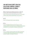 AKA MIP EXAM SCRIPT 2026 FULL&NewLine;SOLUTIONS VERIFIED CORRECT&NewLine;RESPONSES HIGH SCORING&NewLine;