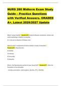 NURS 280 Midterm Exam Study &NewLine;Guide &ndash; Practice Questions &NewLine;with Verified Answers&period; GRADED &NewLine;A&plus;&period; Latest 2026&sol;2027 Update 