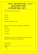 SANS - SEC530 EXAM &NewLine;QUESTIONS AND &NewLine;ANSWERS 2026 - 2027