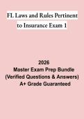 FL Laws & Rules Pertinent to Insurance Exam 1 Study Guide PDF &vert; Florida Insurance Regulations Practice Questions & Prep