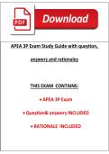 APEA 3P Exam Study Guide &vert; Comprehensive Practice Questions&comma; Answers & Detailed Rationales &vert; Advanced Practice Nursing Review