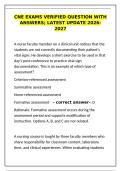 CNE Exam Questions 2026-2027 &vert; Certified Nurse Educator Verified Test Bank with Answers&NewLine;&NewLine;