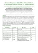 Tennessee Category C6 Right-of-Way Pest Control Exam 2026-2027 QUESTIONS AND ANSWERS ALREADY&NewLine;GRADED A&plus;&period; 100&percnt; Verified Solutions &vert; Updated Per Latest Guidelines &vert; Graded A&plus;