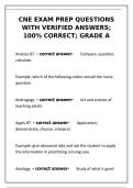 CNE Exam Prep Questions 2026 &vert; Verified Answers & Grade A Study Guide for Nurse Educators&NewLine;&NewLine;