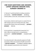 CNE Exam Questions 2026 &vert; Latest Updated Version with A&plus; Graded Answers&NewLine;&NewLine;