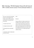 MS2- Oncology- NCLEX Saunders Exam with all Correct & 100&percnt; Verified Answers &vert;Latest Version &vert;Already Graded A&plus;