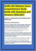 NURS 280 Midterm Exam&colon; Comprehensive Study Guide with Questions and Answers 2026&sol;2027