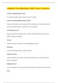 Asbestos Test Questions with Correct Answers