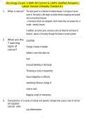 Oncology Exam 3 With All Correct & 100&percnt; Verified Answers &vert;Latest Version &vert;Already Graded A&plus;