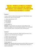 NUR 242 Medical-Surgical Nursing Exam 2 Practice Questions with Verified Answers 2027&sol;2028