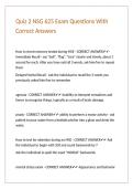 Quiz 2 NSG 625 Exam Questions With Correct Answers