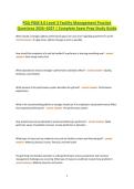 PGA PGM 3&period;0 Level 3 Facility Management Practice Questions 2026&ndash;2027 &vert; Complete Exam Prep Study Guide