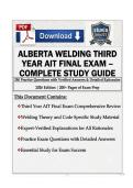 Alberta Welding Third Year AIT Final Exam &ndash; Complete Study Guide&colon; 250 Practice Questions with Verified Answers & Detailed Rationales &vert; 2026 Edition &vert; 200&plus; Pages of Exam Prep