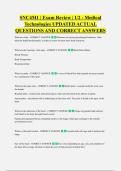 SNC4M1 &vert; Exam Review &vert; U2 - Medical &NewLine;Technologies UPDATED ACTUAL &NewLine;QUESTIONS AND CORRECT ANSWERS