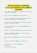 SNC4M Exam Review UPDATED &NewLine;ACTUAL QUESTIONS AND CORRECT &NewLine;ANSWERS