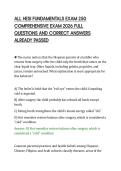ALL HESI FUNDAMENTALS EXAM 250&NewLine;COMPREHENSIVE EXAM 2026 FULL&NewLine;QUESTIONS AND CORRECT ANSWERS&NewLine;ALREADY PASSED