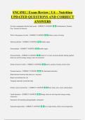 SNC4M1 &vert; Exam Review &vert; U4 &ndash; Nutrition &NewLine;UPDATED QUESTIONS AND CORRECT &NewLine;ANSWERS
