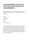 ALL HESI FUNDAMENTALS EXAM 250 EXAM&NewLine;SCRIPT 2026 TEST PAPER QUESTIONS AND&NewLine;SOLUTIONS GRADED A&plus;