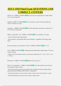 EECS 1520 Final Exam QUESTIONS AND &NewLine;CORRECT ANSWERS