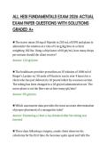 ALL HESI FUNDAMENTALS EXAM 2026 ACTUAL&NewLine;EXAM PAPER QUESTIONS WITH SOLUTIONS&NewLine;GRADED A&plus;