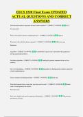 EECS 1520 Final Exam UPDATED &NewLine;ACTUAL QUESTIONS AND CORRECT &NewLine;ANSWERS