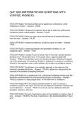 QNT 2020 MIDTERM REVIEW QUESTIONS WITH VERIFIED ANSWERS
