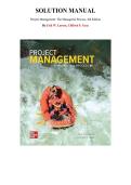 Project Management&colon; The Managerial Process&comma; 8th Edition  &mdash; by Erik Larson&comma; Clifford Gray &mdash; Complete Solutions Manual &vert; Chapter 1-16