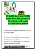 WEB WOC SEM580 Final Exam &vert; 300&plus; Practice Questions & Verified Answers &vert; WOC Nursing&comma; Skin Assessment&comma; MASD&comma; MARSI&comma; Wound Healing&comma; Patient Education & Evidence-Based Practice &vert; Wound&comma; Ostomy and Continence &lpar;WOC&rpar;