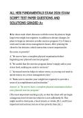 ALL HESI FUNDAMENTALS EXAM 2026 EXAM&NewLine;SCRIPT TEST PAPER QUESTIONS AND&NewLine;SOLUTIONS GRADED A&plus;