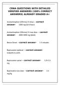 CRNA Questions with Detailed Verified Answers - 100&percnt; Correct A&plus;&NewLine;