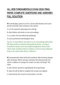 ALL HESI FUNDAMENTALS EXAM 2026 FINAL&NewLine;PAPER COMPLETE QUESTIONS AND ANSWERS&NewLine;FULL SOLUTION&NewLine;