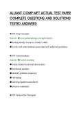 ALLIANT COMP MFT ACTUAL TEST PAPER&NewLine;COMPLETE QUESTIONS AND SOLUTIONS&NewLine;TESTED ANSWERS