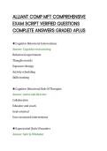ALLIANT COMP MFT COMPREHENSIVE&NewLine;EXAM SCRIPT VERIFIED QUESTIONS&NewLine;COMPLETE ANSWERS GRADED APLUS&NewLine;