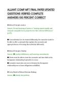 ALLIANT COMP MFT FINAL PAPER UPDATED&NewLine;QUESTIONS VERIFIED COMPLETE&NewLine;ANSWERS 100 PERCENT CORRECT