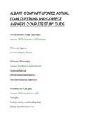ALLIANT COMP MFT UPDATED ACTUAL&NewLine;EXAM QUESTIONS AND CORRECT&NewLine;ANSWERS COMPLETE STUDY GUIDE&NewLine;