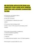 MN Pesticide Applicator Exam Practice Questions with Verified Answers 2027&sol;2028