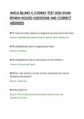 AMCA BILLING & CODING TEST 2026 EXAM&NewLine;REVIEW SOLVED QUESTIONS AND CORRECT&NewLine;ANSWERS