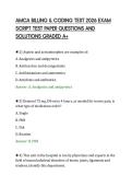 AMCA BILLING & CODING TEST 2026 EXAM&NewLine;SCRIPT TEST PAPER QUESTIONS AND&NewLine;SOLUTIONS GRADED A&plus;&NewLine;