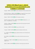 GEOG 1301 Blinn Exam 1- Aldrich &NewLine;UPDATED ACTUAL QUESTIONS AND &NewLine;CORRECT ANSWERS