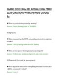 AMEDD CCC EXAM 130 ACTUAL EXAM PAPER&NewLine;2026 QUESTIONS WITH ANSWERS GRADED&NewLine;A&plus;
