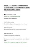 AMEDD CCC EXAM 130 COMPREHENSIVE&NewLine;EXAM 2026 FULL QUESTIONS AND CORRECT&NewLine;ANSWERS ALREADY PASSED&NewLine;