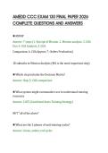AMEDD CCC EXAM 130 FINAL PAPER 2026&NewLine;COMPLETE QUESTIONS AND ANSWERS&NewLine;