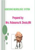 Neurological System Assessment &ndash; Complete Exam Study Guide &vert; Verified Q&A &vert; Latest 2026 Update &vert; Graded A&plus;&NewLine;&NewLine;
