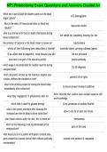NPS Phlebotomy Exam Questions and Answers Graded A&plus;