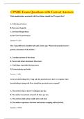 CPNRE Exam Questions with Correct Answers