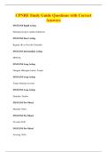 CPNRE Study Guide Questions with Correct&NewLine;Answers