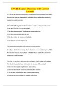 CPNRE Exam 1 Questions with Correct&NewLine;Answers