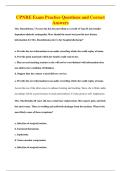 CPNRE Exam Practice Questions and Correct&NewLine;Answers