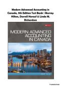 Modern Advanced Accounting in Canada 9th Edition Test Bank &vert; Hilton&comma; Herauf & Richardson &vert; All Chapters Covered
